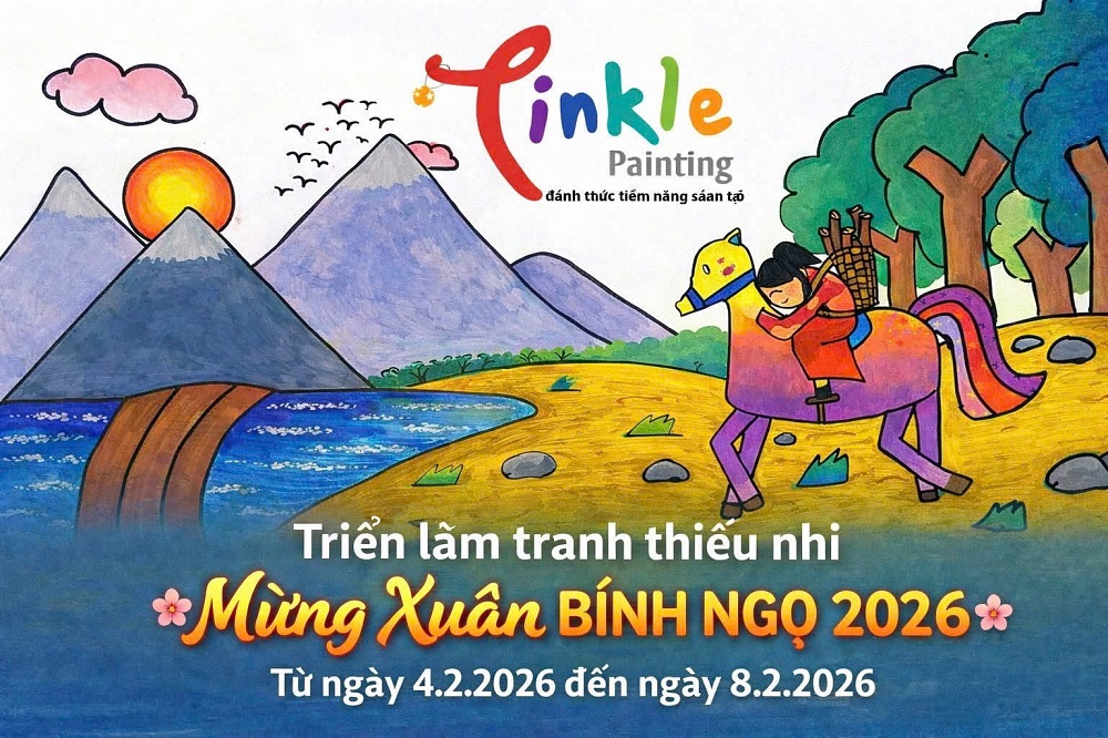 Triển lãm tranh thiếu nhi của Tnkle Painting ở Đường sách TP.HCM