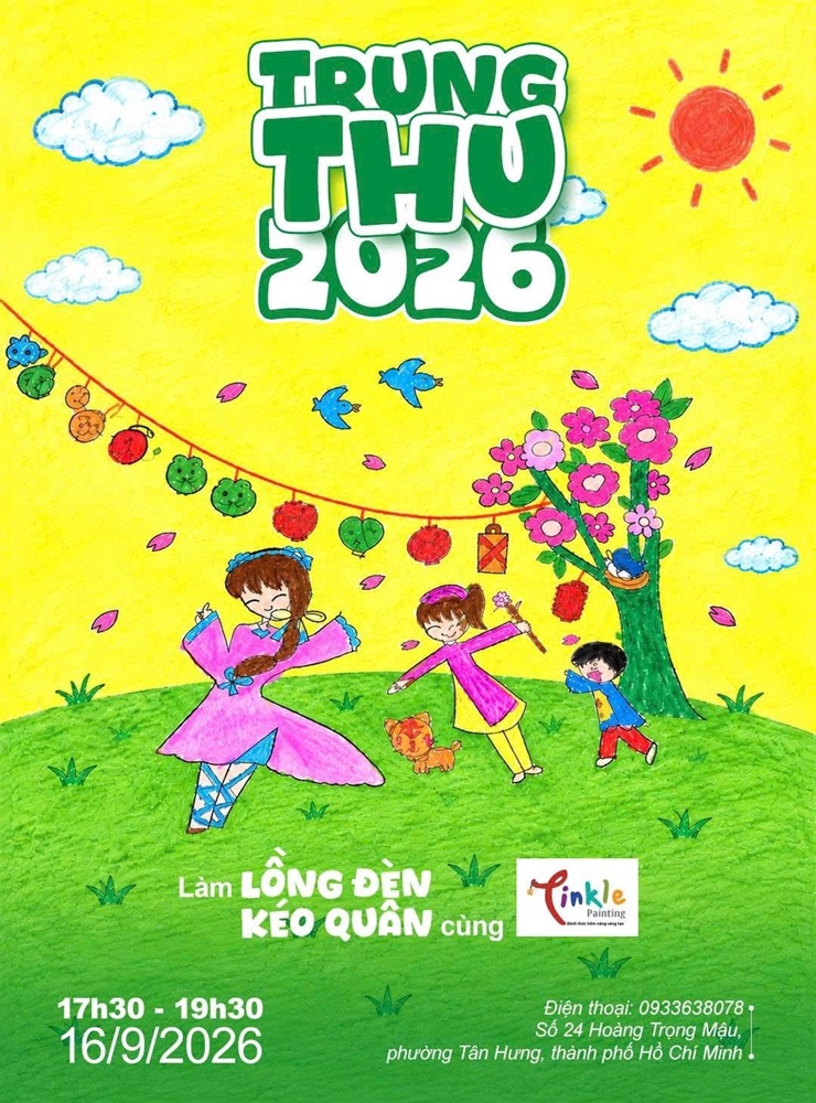 Trung thu 2026: Cùng Tinkle Painting làm Lồng đèn kéo quân